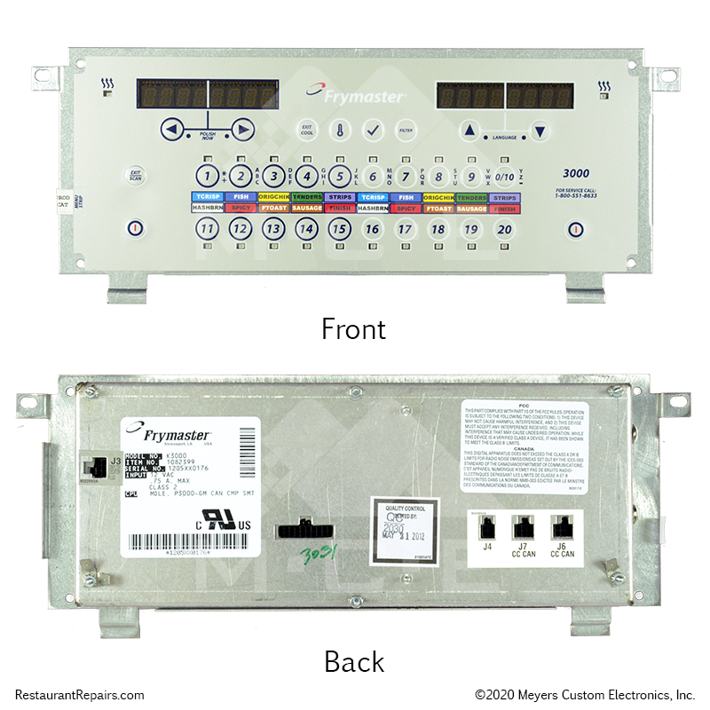 Repair - Frymaster K3000 Fryer Computer