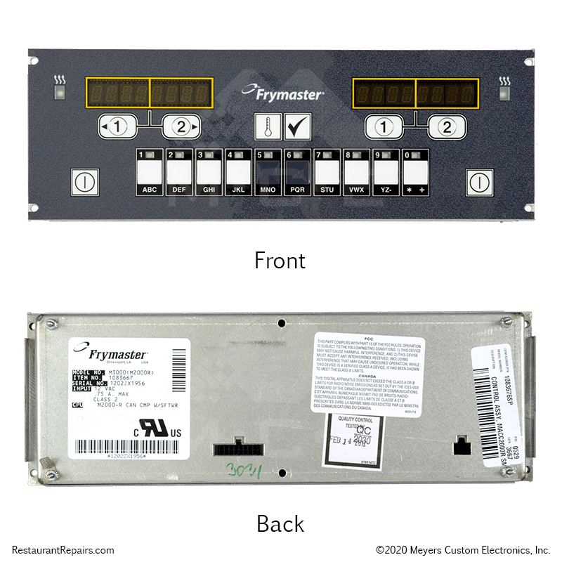 Repair - Frymaster M3000(M2000R) Fryer Computer
